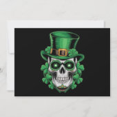 Suiker Skull St Patrick Dag Lucky Shamrock  Kaart (Voorkant)