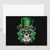 Suiker Skull St Patrick Dag Lucky Shamrock  Kaart (Voorkant / Achterkant)