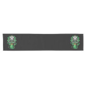 Suiker Skull St Patrick Dag Lucky Shamrock Korte Tafelloper (Horizontaal)