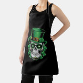 Suiker Skull St Patrick Dag Lucky Shamrock  Schort (Insitu)