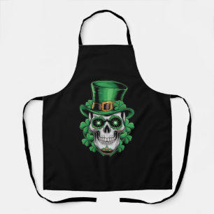 Suiker Skull St Patrick Dag Lucky Shamrock  Schort
