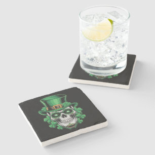 Suiker Skull St Patrick Dag Lucky Shamrock Stenen Onderzetter