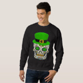 Suiker Skull St. Patrick's Dag Van Doden Gelukkig Trui (Voorkant volledig)