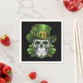 Suiker Skull St. Patrick's Day Klaver Servet (Insitu)