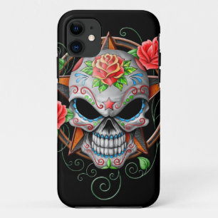 Suiker Skull Star, zwart iPhone 11 Hoesje