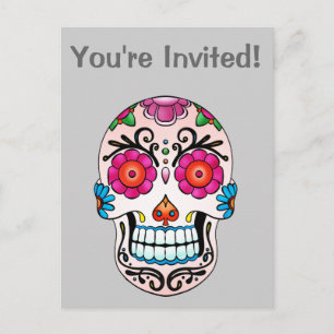 Suiker Skull - Tatoeage Kunst Uitnodiging Briefkaart
