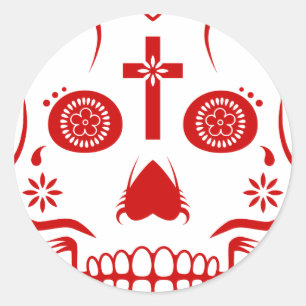 suiker skullz : 2 ronde sticker