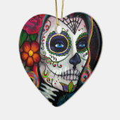 Suiker Snoep schedel Keramisch Ornament (Links)