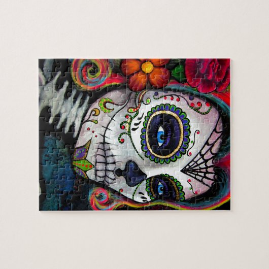 Suiker Snoep schedel Legpuzzel (Horizontaal)