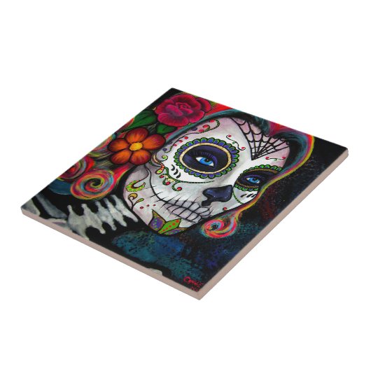 Suiker Snoep schedel Tegeltje (Zijkant)