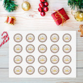 Suiker Snoepje Kerstfeest Uitnodiging Ronde Sticker