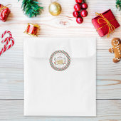 Suiker Snoepje Kerstfeest Uitnodiging Ronde Sticker