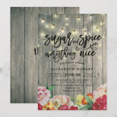 Suiker & specerijen & alles-Baby shower Kaart (Voorkant / Achterkant)