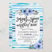 Suiker & specerijen & alles-Baby shower Kaart (Voorkant / Achterkant)