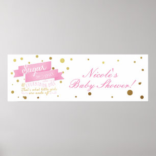Suiker & Specerijen & Alles Leuk Baby Shower Banne Poster