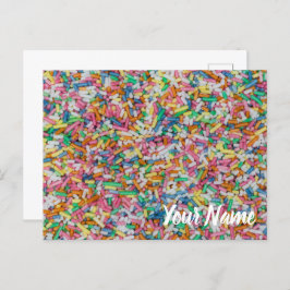 Suiker spikkels kleurrijke achtergrond cadeau feestdagenkaart