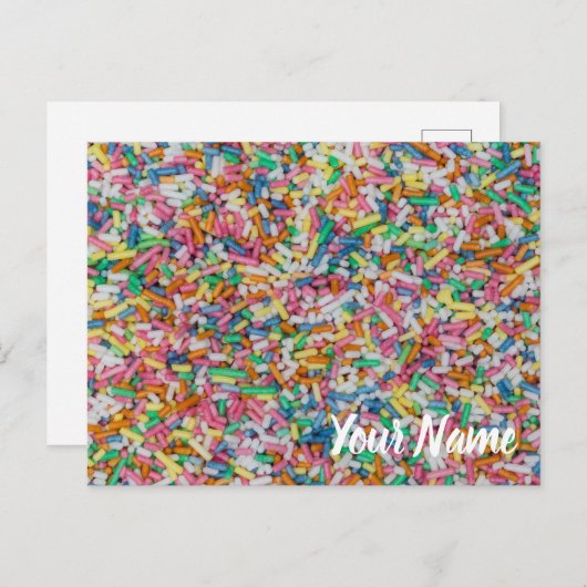 Suiker spikkels kleurrijke achtergrond cadeau feestdagenkaart (Voorkant / Achterkant)