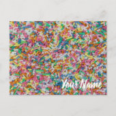 Suiker spikkels kleurrijke achtergrond cadeau feestdagenkaart (Voorkant)