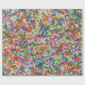 Suiker spint kleurrijke achtergrondcadeau cadeaupapier (Vlak)