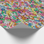 Suiker spint kleurrijke achtergrondcadeau cadeaupapier (Hoek)