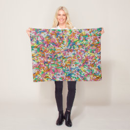 Suiker spint kleurrijke achtergrondcadeau fleece deken