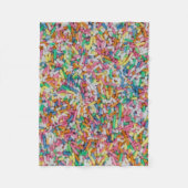 Suiker spint kleurrijke achtergrondcadeau fleece deken (Voorkant)