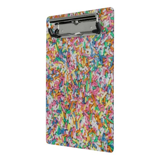 Suiker spint kleurrijke achtergrondcadeau mini klembord (Angled2)