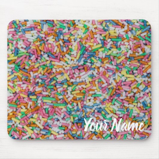 Suiker spint kleurrijke achtergrondcadeau muismat (Voorkant)