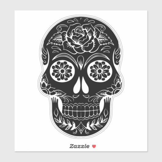 Suiker Sticker schedel (Vel)