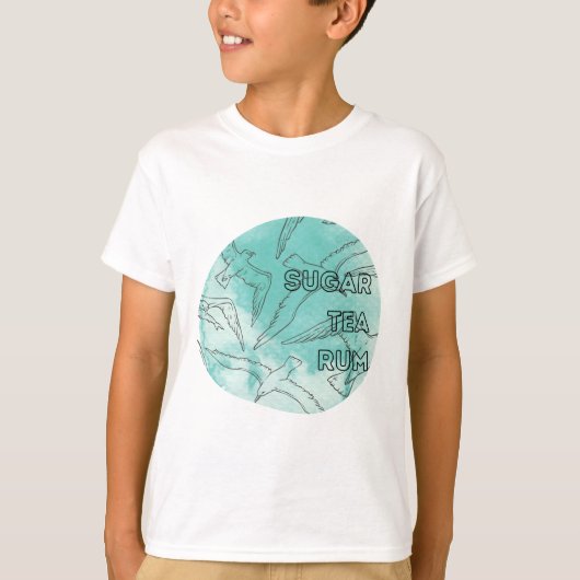 suiker thee en rum meeuwen t-shirt (Voorkant)