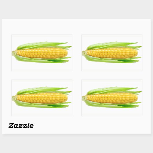 Suiker van maïs rechthoekige sticker (Vel)