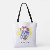 Suiker Verkleurde Dag van de Dood Tote Bag (Achterkant)