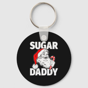 Suiker Vintage Daddy Kerstman Kerststok Volwassene Sleutelhanger