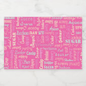 Suiker Voedselcontainer Etiket (Enkel label)