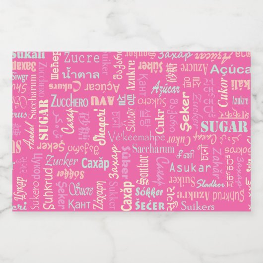 Suiker Voedselcontainer Etiket (Enkel label)