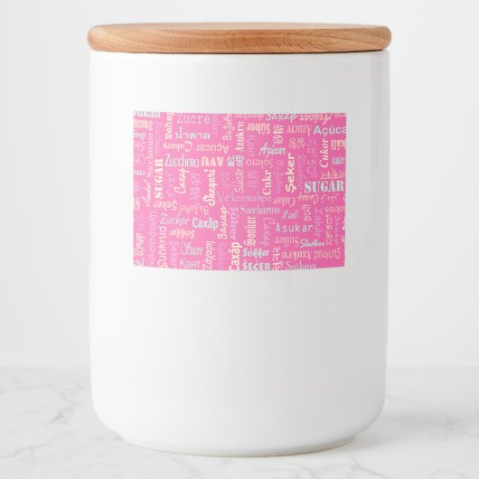 Suiker Voedselcontainer Etiket (Voorkant)