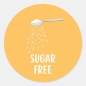 Suiker Vrije Bakkerij Allergie Waarschuwing Ronde Sticker (Voorkant)