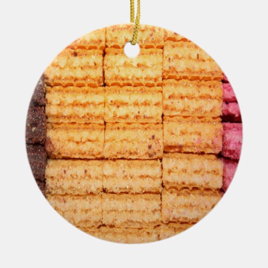 Suiker Wafer Cookies Keramisch Ornament (Voorkant)