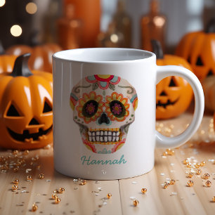 Suiker Waterverf Halloween personaliseren Koffiemok