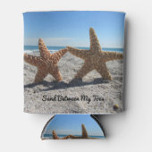 Suiker Zeester op het strand - gepersonaliseerd Blikjeskoeler (Voorkant)