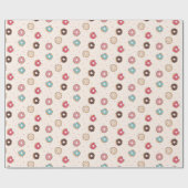 Suiker zoet donut patroon cadeaupapier (Vlak)