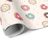 Suiker zoet donut patroon cadeaupapier (Rol Hoek)
