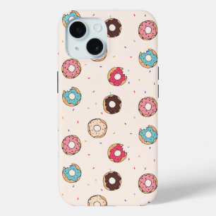 Suiker zoet donut patroon iPhone 15 case