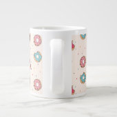 Suiker zoet donut patroon grote koffiekop (Achterkant)