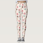 Suiker zoet donut patroon leggings (Voorkant)