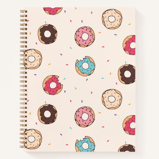 Suiker zoet donut patroon notitieboek (Voorkant)
