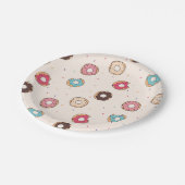 Suiker zoet donut patroon papieren bordje (Gekanteld)