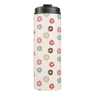Suiker zoet donut patroon thermosbeker
