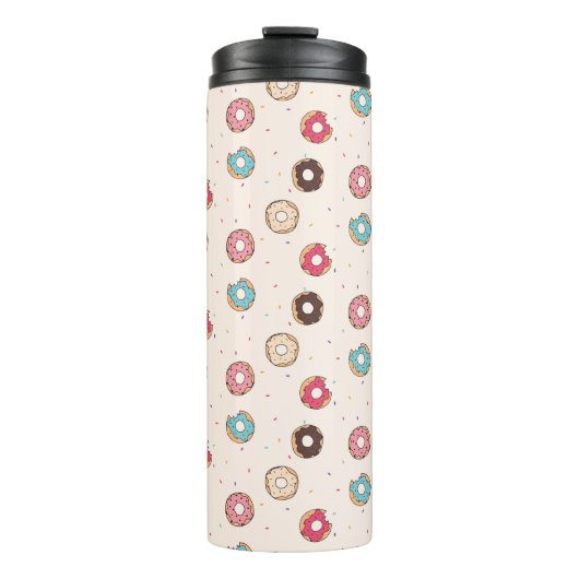 Suiker zoet donut patroon thermosbeker (Voorkant)