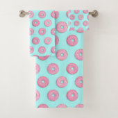 Suiker Zoet Roze Geglazuurde Donuts Bad Handdoek (Insitu)